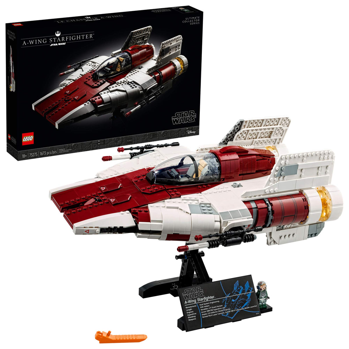 LEGO Star Wars A-Wing Starfighter 75275 Building Kit; Collectible Building Set for Adults; Makes a Star Wars Fans