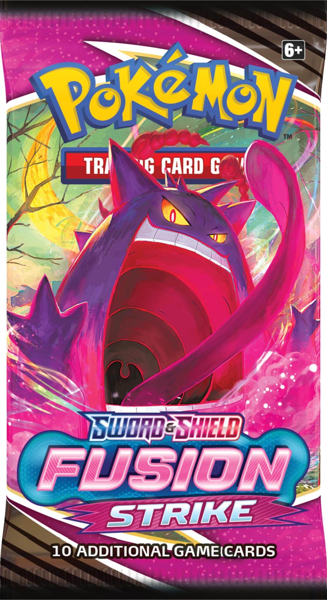 Pokemon TCG Sword &amp; Shield Fusion Strike booster pack - Gigantamax Gengar artwork