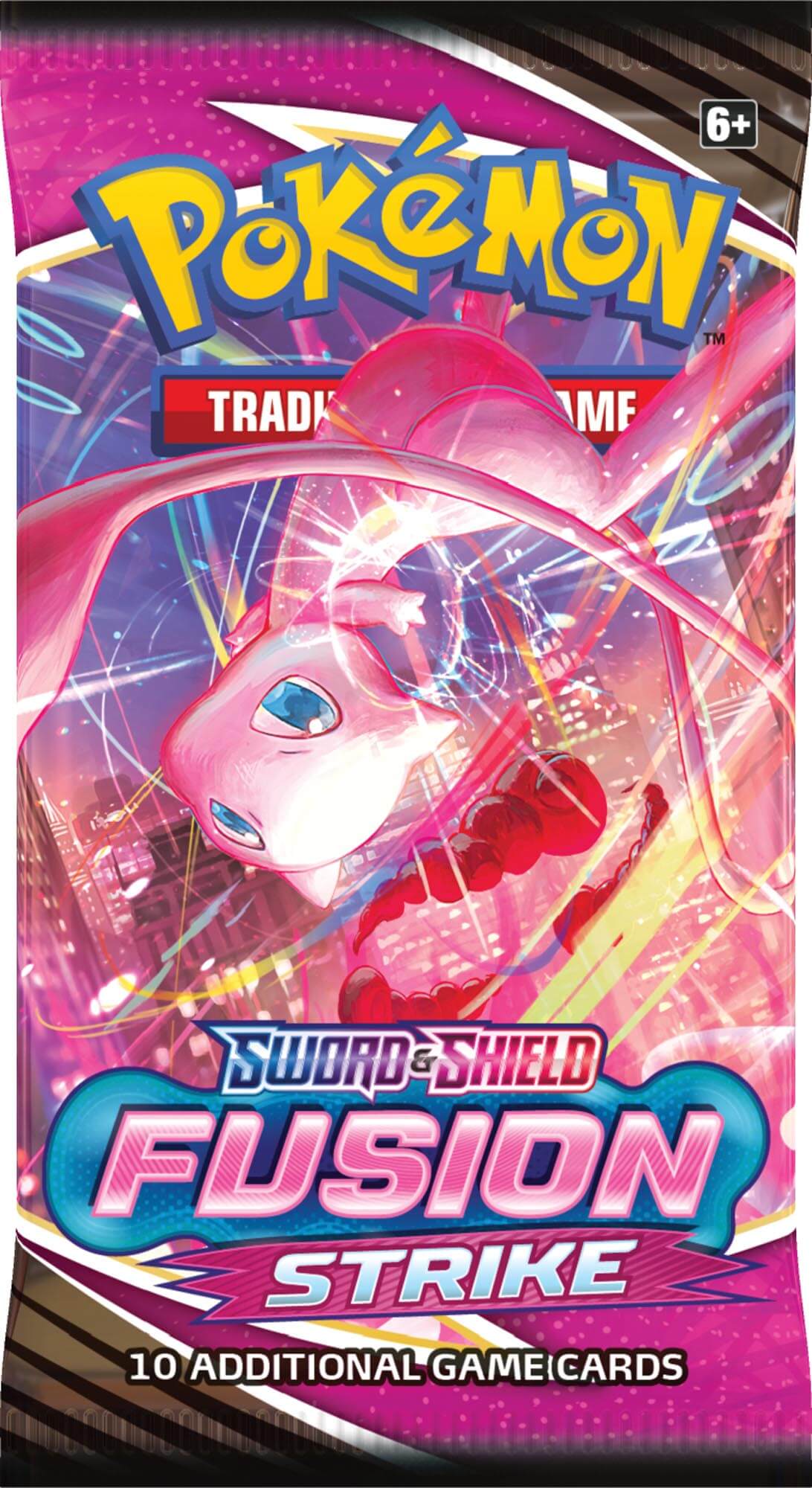 Pokemon TCG Sword &amp; Shield Fusion Strike booster pack - Mew VMAX artwork